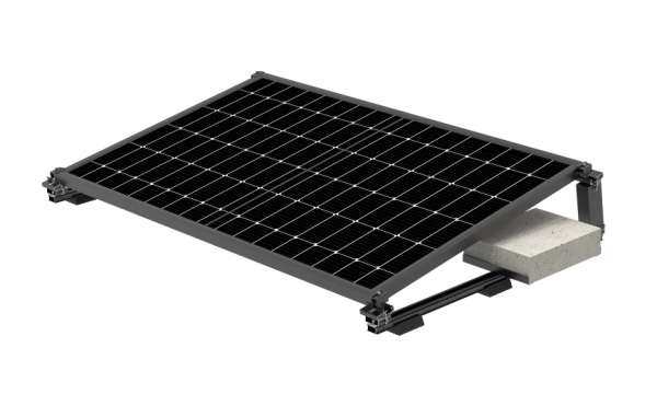 PreFix4 Montage-Set Flachdach, für 4 PV-Module, schwarze Farbe, 30% Vormontiert – Bild 5